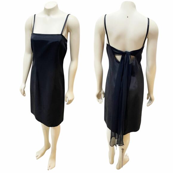 Douglas Hannant Insignia Little Black Dress Minimal Tor Back Sz 6 - Picture 1 of 10